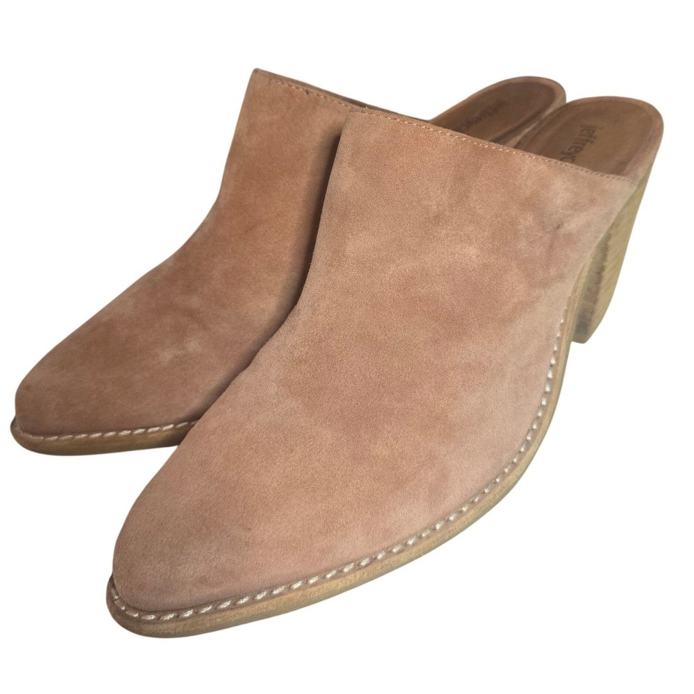Jeffrey Campbell Favela Tan Suede Pointed Toe Heeled Mules Womens Size 9
